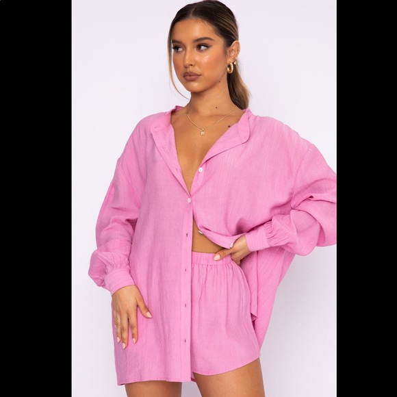 NWT: Take Me Out Shirt in Pink from White Fox Boutique. Size: S/M - Picture 4 of 8